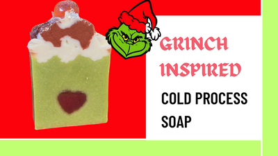 How to Make Grinch-Inspired Cold Process Soap with Soap Frosting