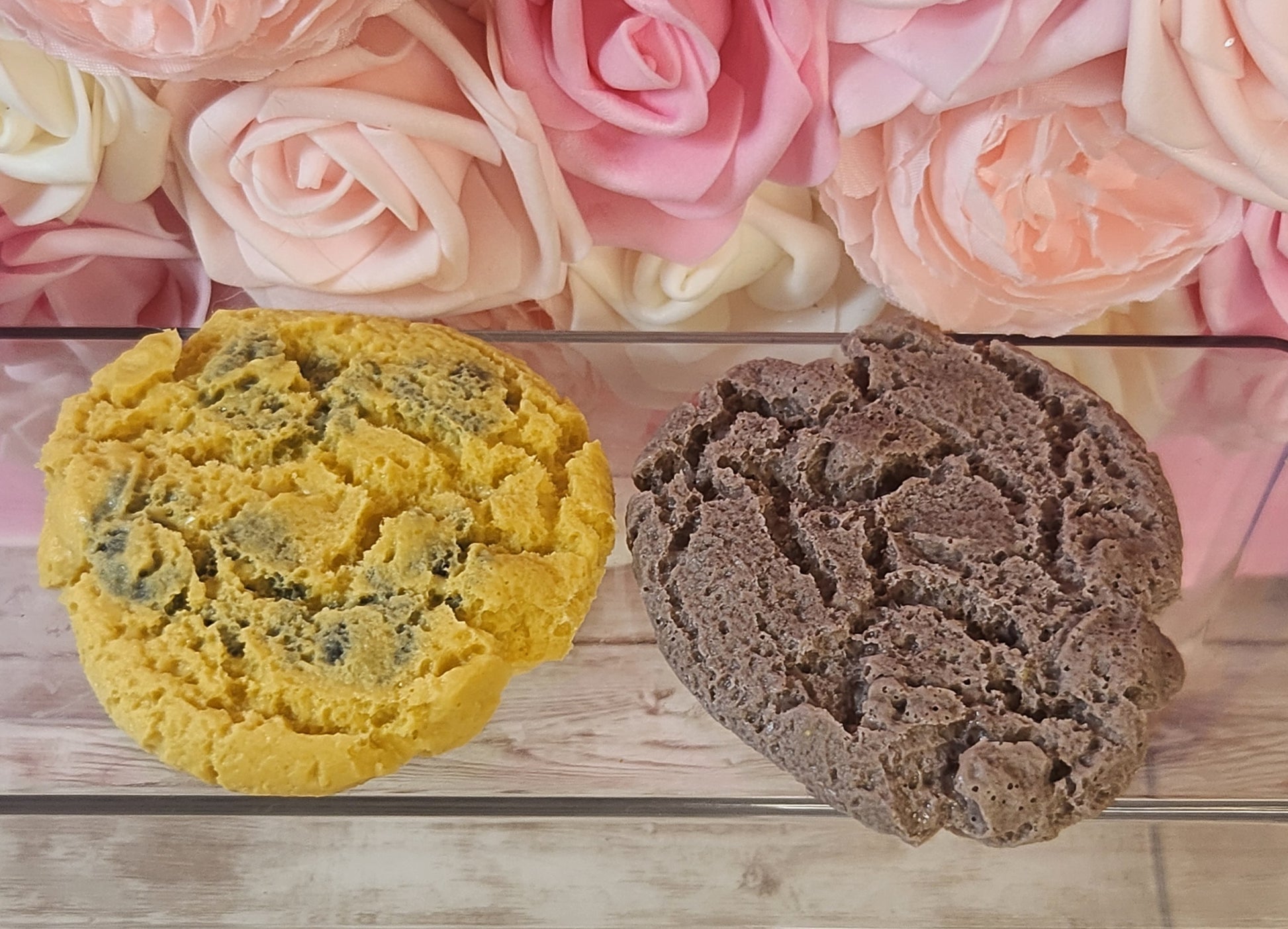 Realistic Cookie Soap (2 Pack) Handmade All Natural Goat Milk & Shea Butter Soap. Chocolate Chip and Fudge Cookie Set. Faux Food Soap - Glamorous Beauty & Boutique