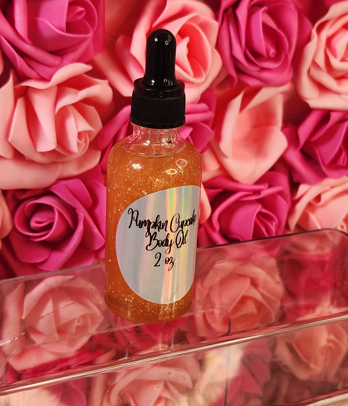 Pumpkin Cupcake All Natural Shimmer Body Oil. Luxurious and Moisturizing Body Oil for Dry or Normal Skin. Massage Oil. - Glamorous Beauty & Boutique