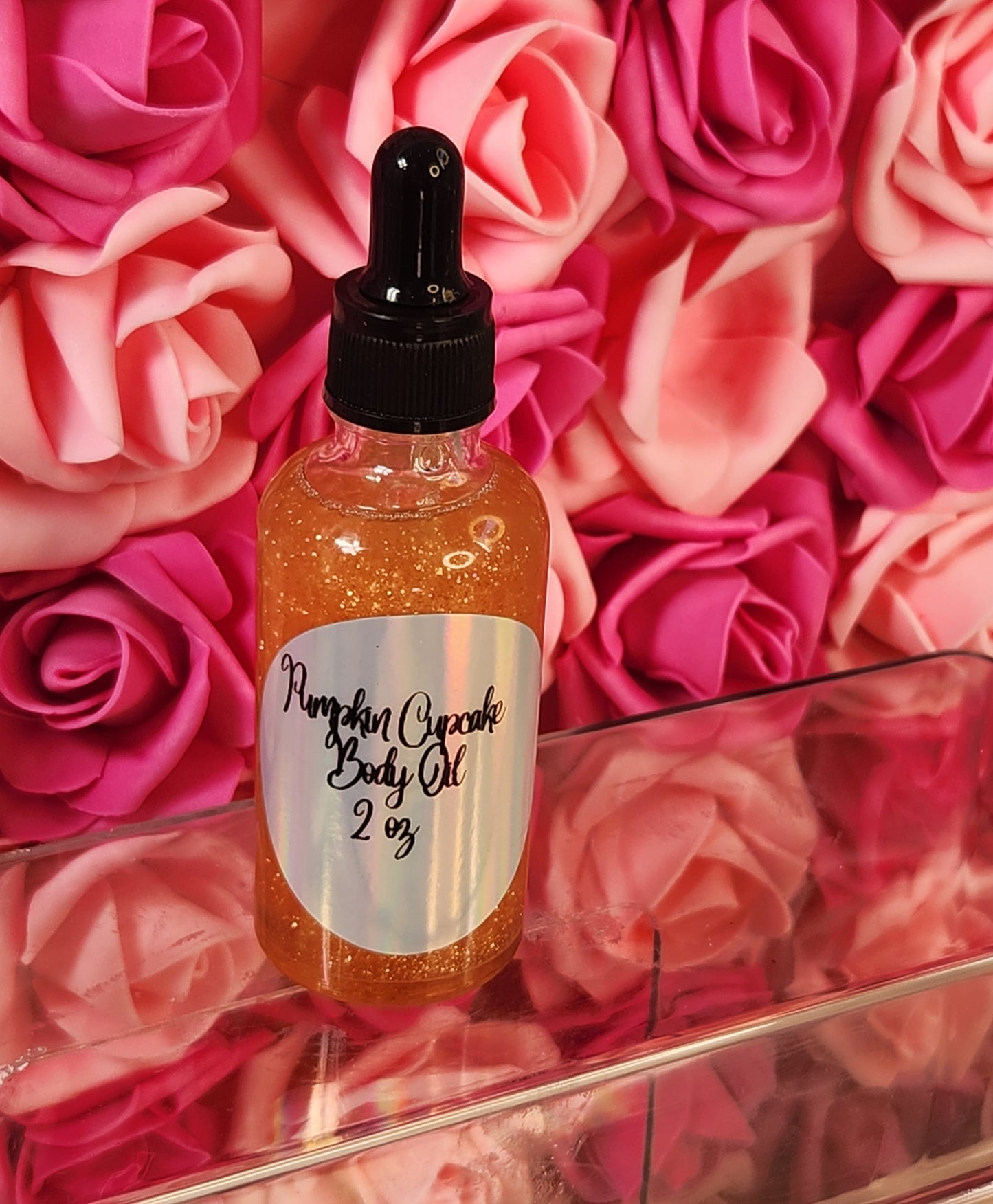 Pumpkin Cupcake All Natural Shimmer Body Oil. Luxurious and Moisturizing Body Oil for Dry or Normal Skin. Massage Oil. - Glamorous Beauty & Boutique