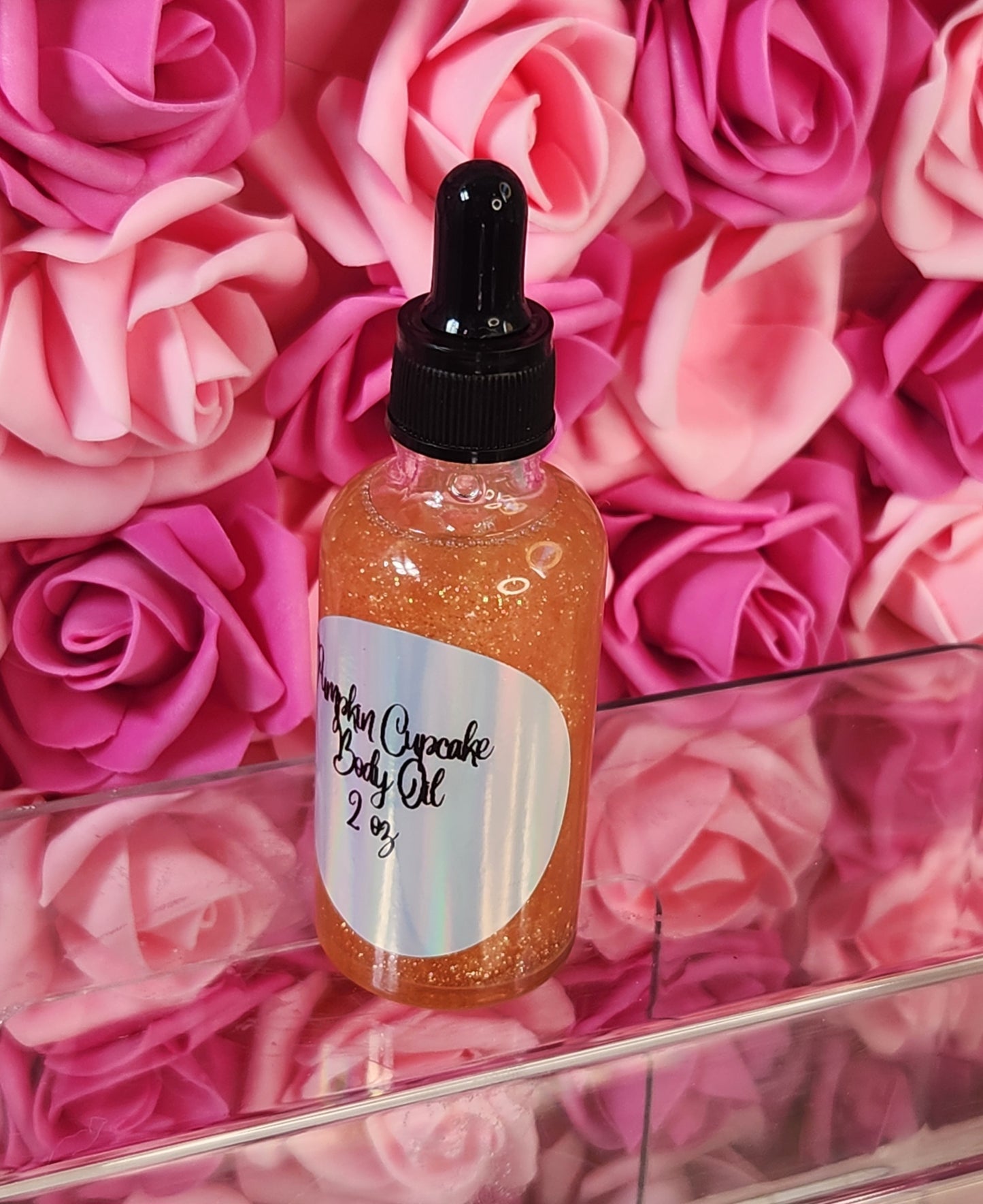 Pumpkin Cupcake All Natural Shimmer Body Oil. Luxurious and Moisturizing Body Oil for Dry or Normal Skin. Massage Oil. - Glamorous Beauty & Boutique