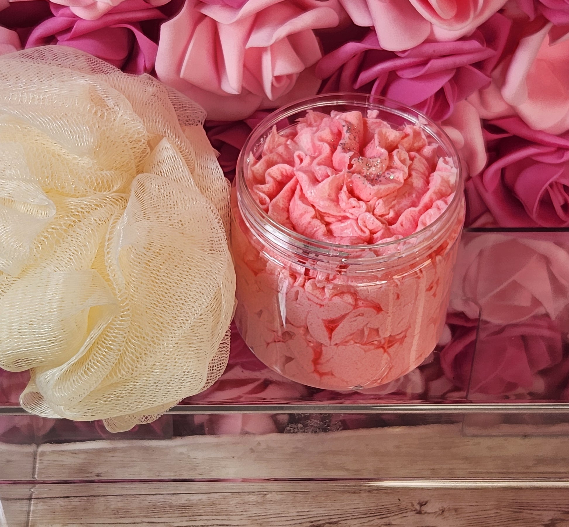 Strawberry Shortcake Shea Butter Soap Scrub. Whipped Foaming Sugar Scrub. Exfoliating Body Wash. All Natural Shea Butter Whipped Soap - Glamorous Beauty & Boutique