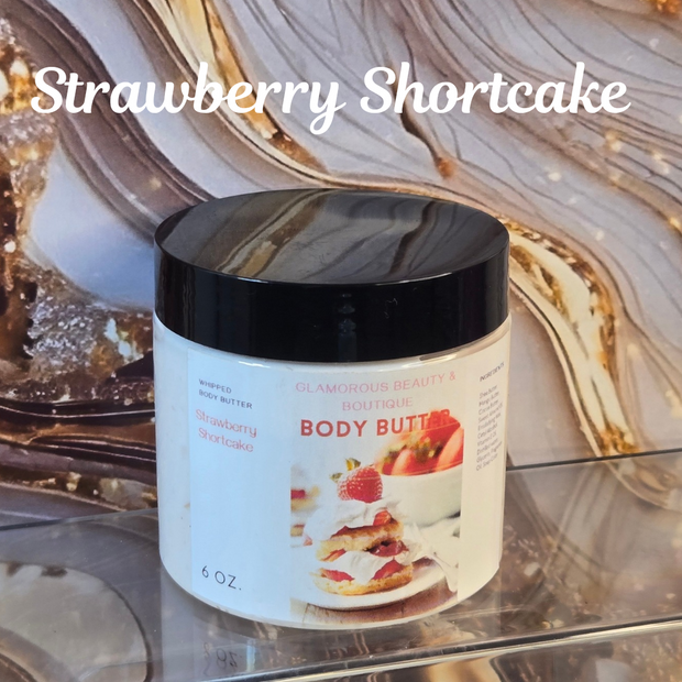 Strawberry Shortcake Whipped Body Butter. Handmade Avocado, Shea, Mango & Kokum Butter Body Frosting. All Natural Emulsified Body Butter