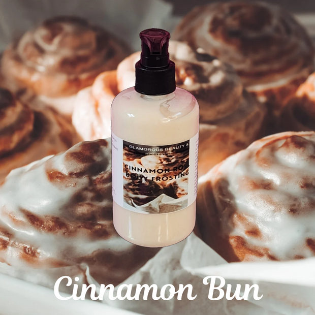 Cinnamon Bun Whipped Shea Butter Moisturizer. Handmade Shea Butter Body Frosting. All Natural Hand and Body Lotion 8 oz - Glamorous Beauty & Boutique