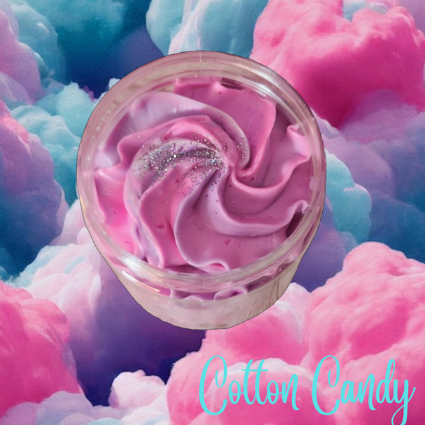 Cotton Candy Whipped Body Butter. Handmade Shea & Mango Butter Body Frosting. All Natural Non Greasy Emulsified Body Butter - Glamorous Beauty & Boutique