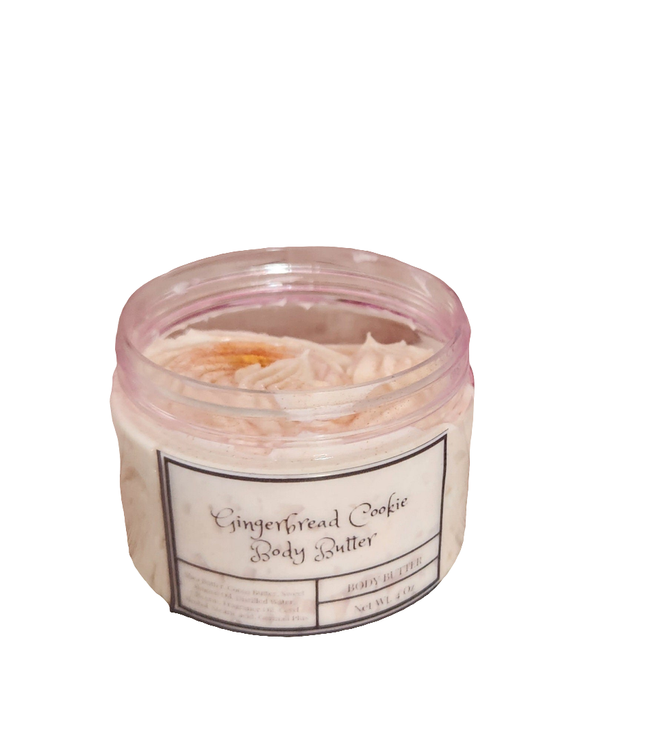 Gingerbread Cookie Whipped Body Butter. Handmade Shea & Cocoa Butter Body Frosting. All Natural Non Greasy Emulsified Body Butter - Glamorous Beauty & Boutique