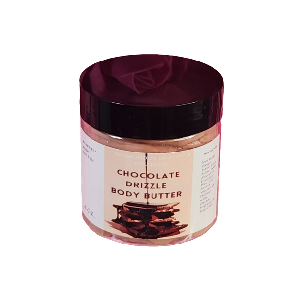 Chocolate Drizzle Whipped Body Butter. Handmade Shea & Cocoa Butter Body Butter. All Natural Non Greasy Emulsified Body Butter. Bakery Scent