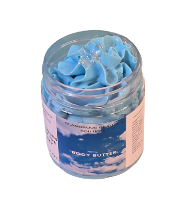 Clouds in the Sky Whipped Body Butter. Handmade Shea, Cocoa and Mango Butter Body Frosting. All Natural Non Greasy No Melt Body Butter