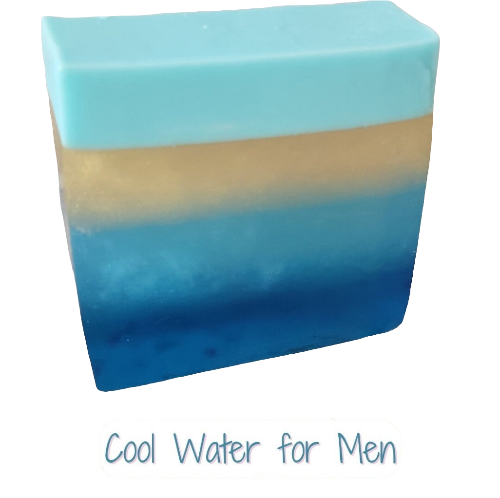 Cool Water for Men Soap. Handmade All Natural Goat Milk & Mango Butter Soap. Masculine Soap - Glamorous Beauty & Boutique