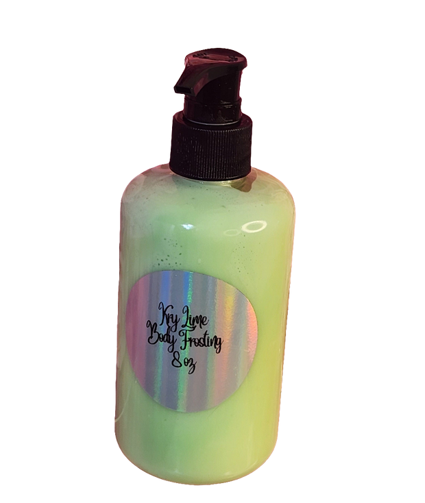 Key Lime Whipped Shea Butter Moisturizer. Handmade Shea Butter Body Frosting. All Natural Hand and Body Lotion 8 oz