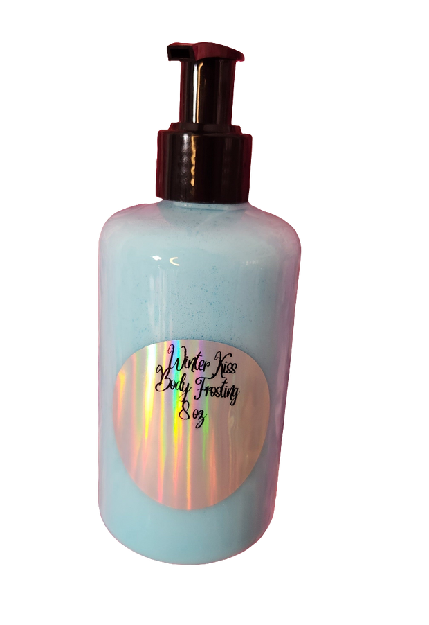 Winter Kiss Whipped Cocoa Butter Moisturizer. Handmade Cocoa Butter Body Frosting. All Natural Hand and Body Lotion 8 oz - Glamorous Beauty & Boutique