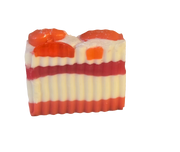 Winter Candy Apple Handmade All Natural Goat Milk & Shea Butter Soap with Embeds. Makeup Brush Cleaner. Cute Handcrafted Layered Soap for Fall