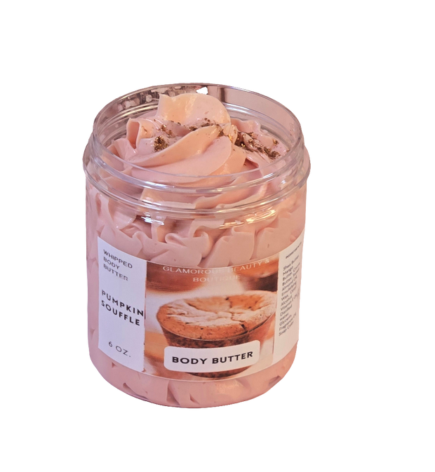 Pumpkin Souffle Whipped Body Butter. Handmade Shea & Cocoa Butter Whipped Body Butter. All Natural Non Greasy No Melt Body Butter