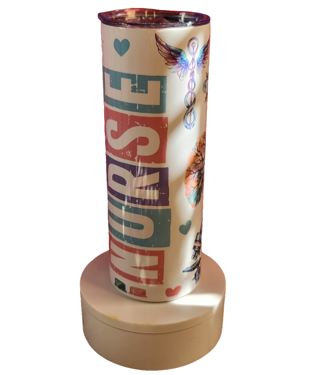 20 oz Nursing Tumbler. Pastel Nurse Stainless Steel Tumbler for Coffee Lovers! Skinny 20 oz Tumbler. Anatomy Tumber. Cardiac, Neuro RN