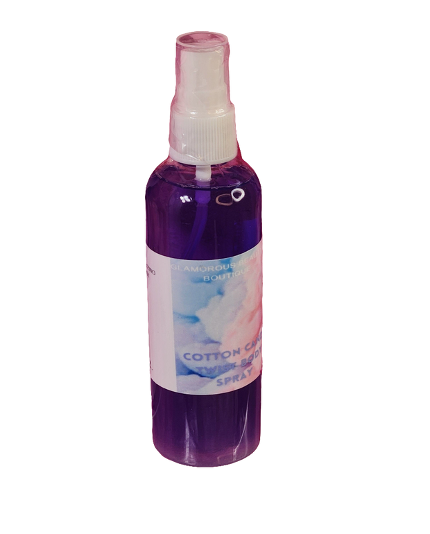 Cotton Candy Twist Moisturizing Body & Hair Spray. 4 oz Handmade Alcohol Free Hair and Body Mist - Glamorous Beauty & Boutique 