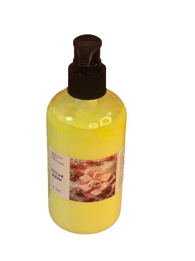 Sugar Rush Whipped Shea Butter Moisturizer. Handmade Shea Butter Body Frosting. All Natural Hand and Body Lotion 8 oz