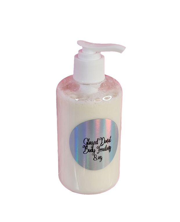 Glazed Donut Whipped Shea Butter Moisturizer. Handmade Shea Butter Body Frosting. All Natural Hand and Body Lotion 8 oz