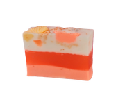 Orange Creamsicle Handmade All Natural Goat Milk & Shea Butter Soap with Embeds. Yoni Soap Bar. Cute Handcrafted Layered Soap - Glamorous Beauty & Boutique