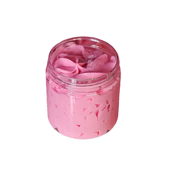 Bright Crystal Type Whipped Body Butter. Handmade Shea, Cocoa and Mango Butter Body Frosting. All Natural Non Greasy No Melt Body Butter