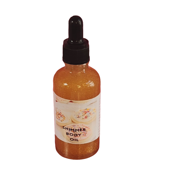 Cupcake All Natural Shimmer Body Oil. Luxurious and Moisturizing Body Oil for Dry or Normal Skin. Massage Oil.
