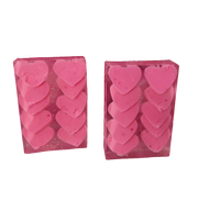 Loveberry Crush Handmade All Natural Goat Milk & Shea Butter Soap with Heart Embeds.Makeup Brush Cleaner. Cute Handcrafted Soap