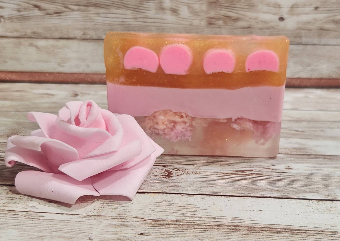 Rose Gold Cute Pink Handmade All Natural Goat Milk & Shea Butter Soap/Makeup Brush Cleaner. Yoni Soap Bar. - Glamorous Beauty & Boutique