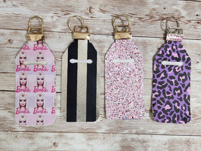 Faux Leather Chapstick and Lipstick Holder for Keychain. Glam Keychain Accessories - Glamorous Beauty & Boutique