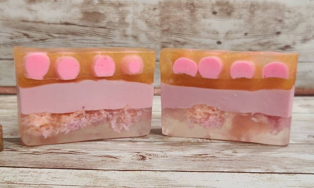 Rose Gold Cute Pink Handmade All Natural Goat Milk & Shea Butter Soap/Makeup Brush Cleaner. Yoni Soap Bar. - Glamorous Beauty & Boutique