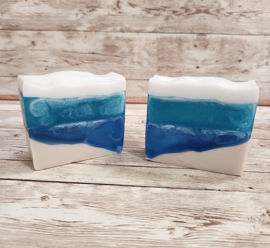 Guilty Type Soap. Men's Ocean Themed Wave Exfoliating Soap. Handmade All Natural Goat Milk & Shea Butter Soap. Masculine Soap Bar - Glamorous Beauty & Boutique