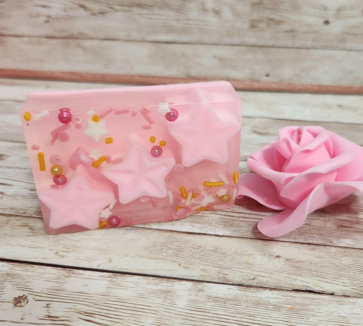 Pink Unicorn Sprinkles All Natural Goat Milk & Shea Butter Soap/Makeup Brush Cleaner. Summer Soap - Glamorous Beauty & Boutique