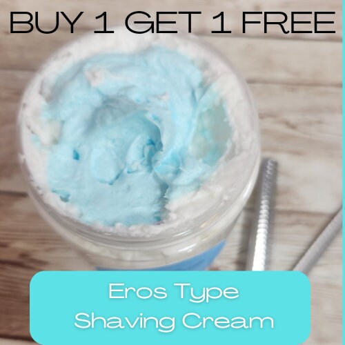 Men's Thick & Fluffy Whipped Shaving Cream in Eros Type. 8 oz Handmade All Natural Thick and Moisturizing Shaving Cream for Men - Glamorous Beauty & Boutique