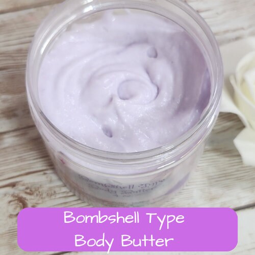Bombshell Type Whipped Body Butter. Handmade Avocado, Mango, Shea & Kokum Butter Body Frosting. All Natural No Melt Body Butter - Glamorous Beauty & Boutique