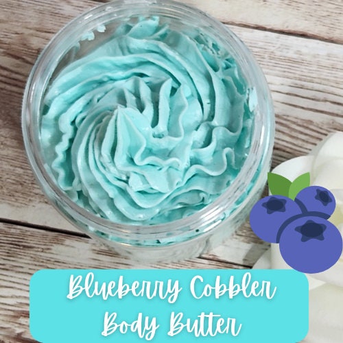 Blueberry Cobbler Whipped Body Butter. Handmade Shea, Cocoa & Mango Butter Body Frosting. All Natural Non Greasy Body Butter - Glamorous Beauty & Boutique