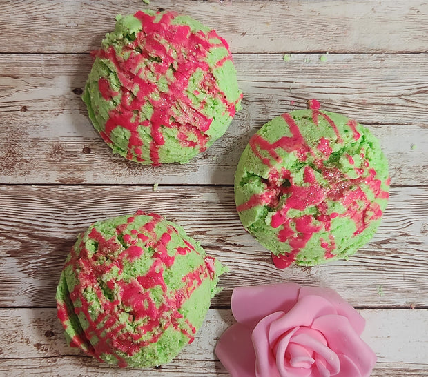 Bubble Bars! Watermelon Sugar XL Ice Cream Scoop Bubble Bars with Mango Butter Drizzle . Handmade Shea Butter Bubble Bars. - Glamorous Beauty & Boutique