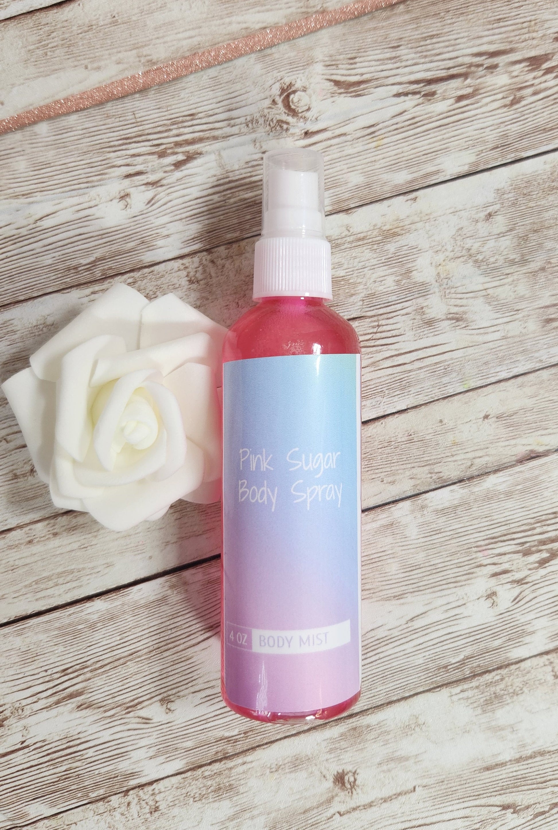 Pink Sugar Moisturizing Body & Hair Spray. 4 oz Handmade Alcohol Free Hair and Body Mist.  Room Freshener - Glamorous Beauty & Boutique