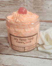 Juicy Papaya Mango Bath & Body Gift Box. Handmade Whipped Body Butter, Foaming Sugar Scrub and Bubble Bar Gift Set. - Glamorous Beauty & Boutique