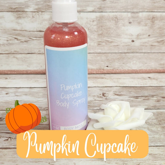 Pumpkin Cupcake Body & Hair Spray. 4 oz Handmade Moisturizing Hair and Body Mist.  Alcohol Free! - Glamorous Beauty & Boutique