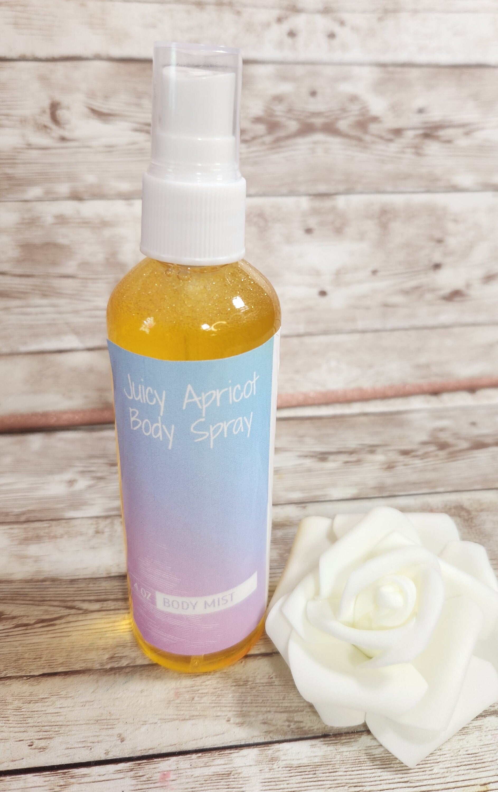 Juicy Apricot Moisturizing Body & Hair Spray. 4 oz Handmade Alcohol Free Hair and Body Mist.  Room Freshener - Glamorous Beauty & Boutique