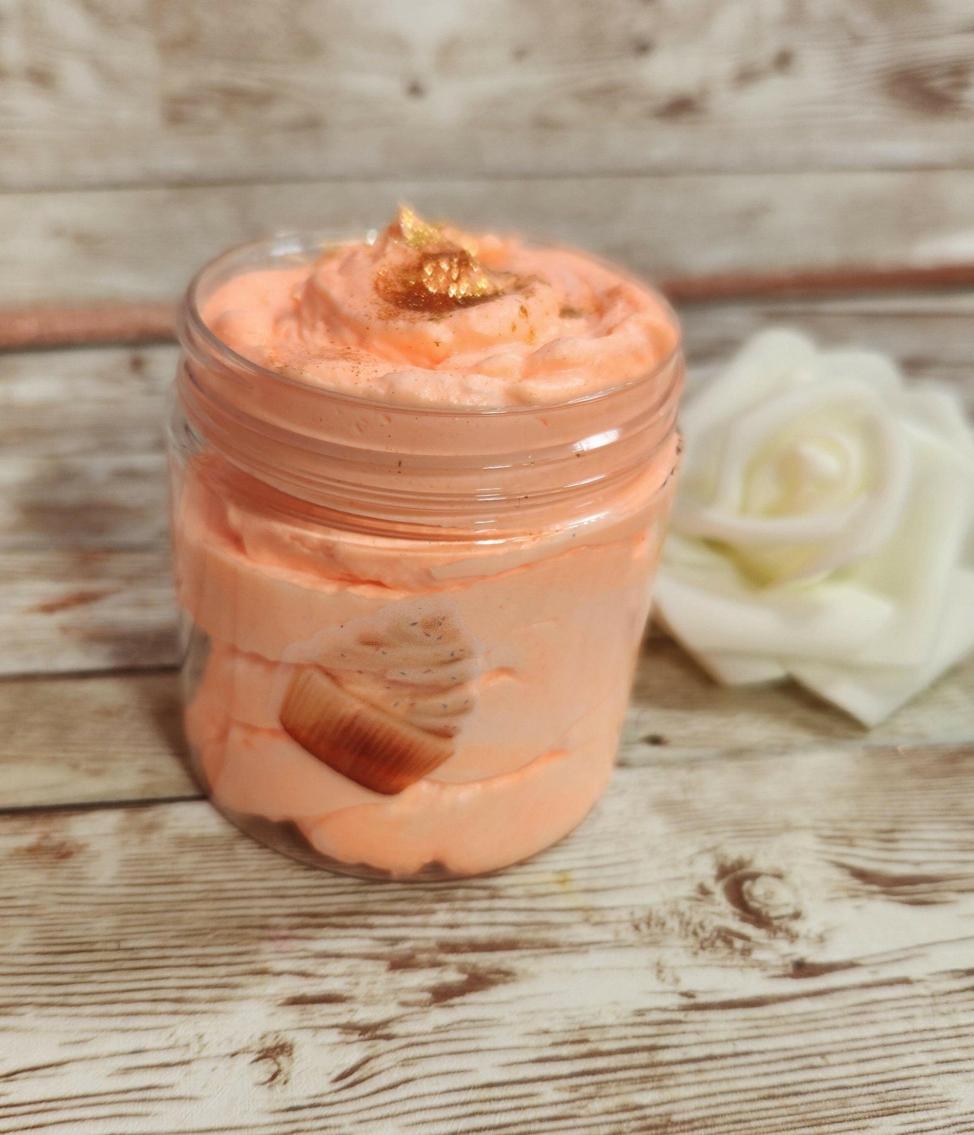 Pumpkin Cupcake Whipped Foaming Sugar Scrub. Exfoliating Body Wash & Scrub. All Natural Shea Butter Whipped Soap and Shaving Cream - Glamorous Beauty & Boutique