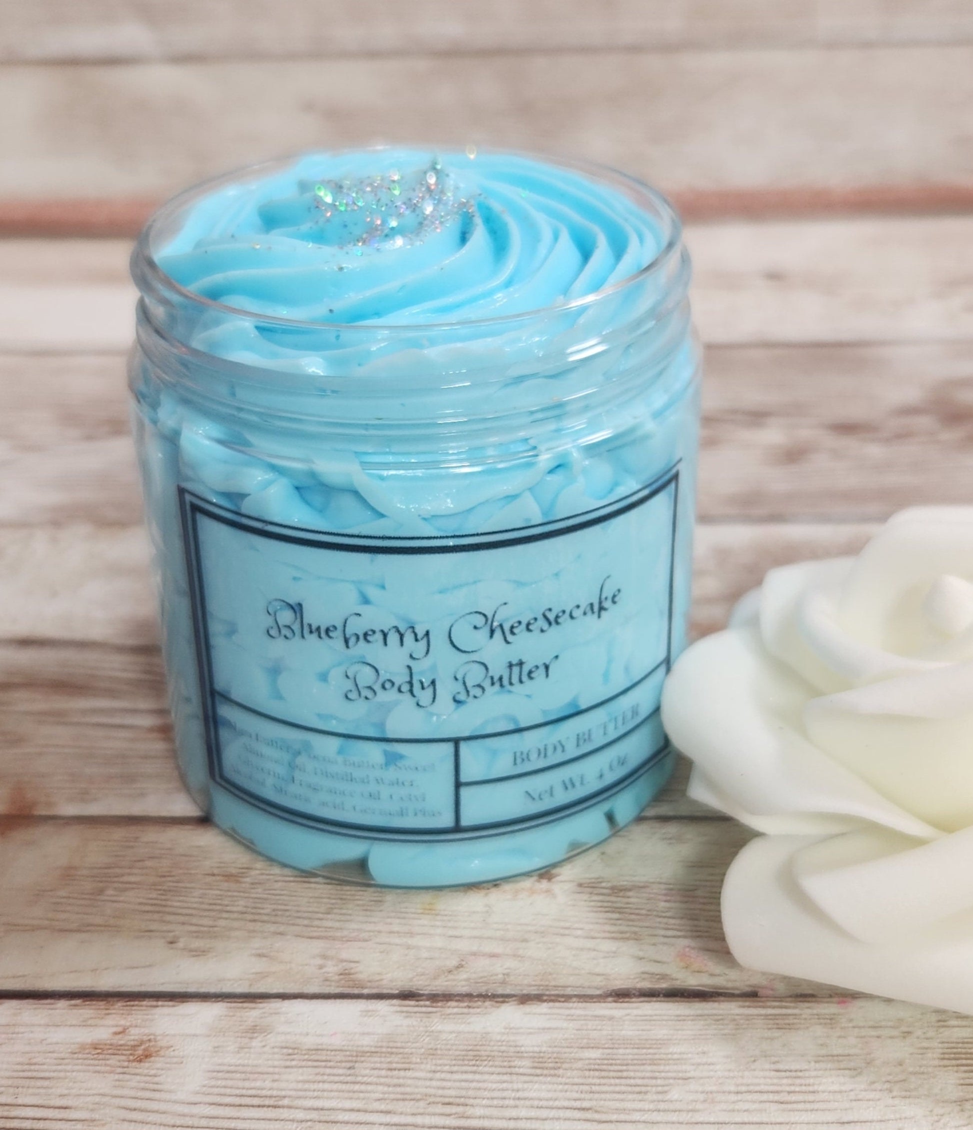 Blueberry Cheesecake Whipped Body Butter. Handmade Shea & Mango Butter Body Frosting. All Natural Non Greasy No Melt Body Butter - Glamorous Beauty & Boutique