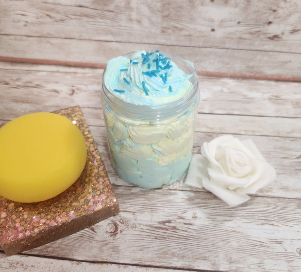 Daisy Chain Whipped Foaming Sugar Scrub. Exfoliating Body Wash & Scrub. All Natural Shea Butter Whipped Soap and Shaving Cream. - Glamorous Beauty & Boutique