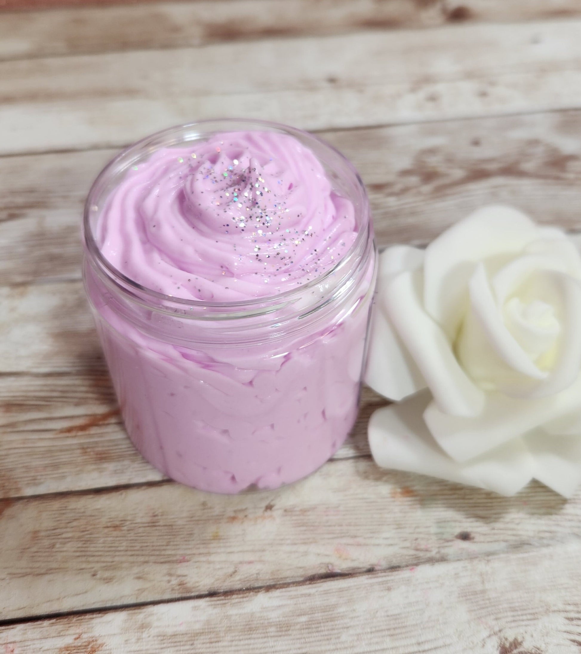 Raspberry Jam Whipped Body Butter. Handmade Shea & Cocoa Butter Body Frosting. All Natural Non Greasy Emulsified Body Butter - Glamorous Beauty & Boutique