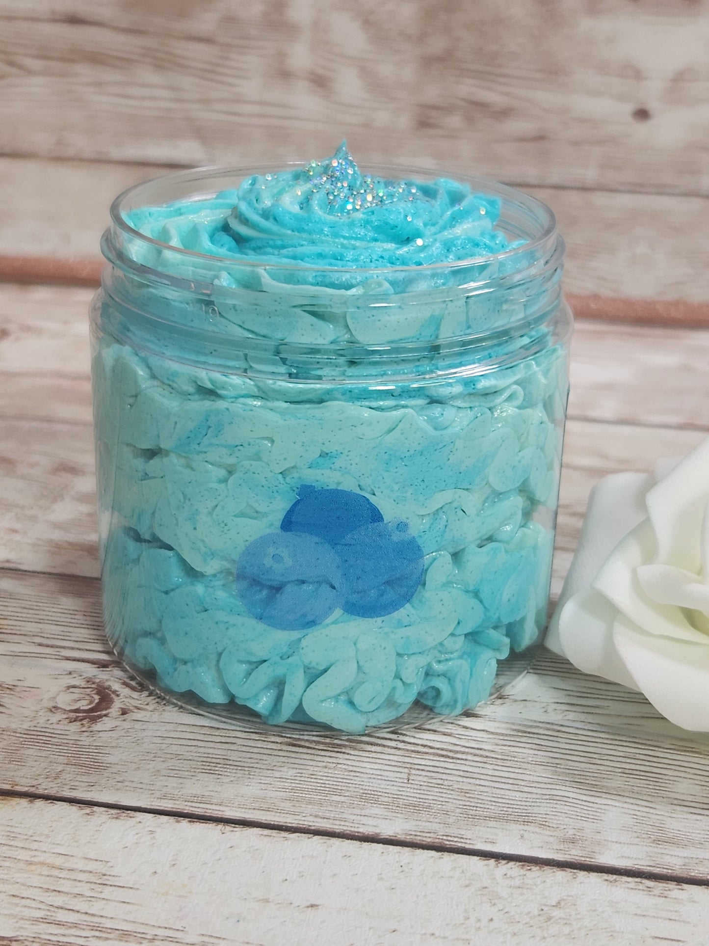 Blueberry Cobbler Exfoliating Whipped Shea Butter Sugar Scrub. Handmade Whipped Soap & Body Scrub. All Natural Soap Scrub/ Shaving Cream - Glamorous Beauty & Boutique