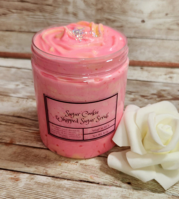 Sugar Cookie Foaming Smoothie Scrub. Exfoliating Shea Butter Sugar Scrub. Handmade Whipped Soap & Body Scrub in One. Foaming Soap Scrub - Glamorous Beauty & Boutique