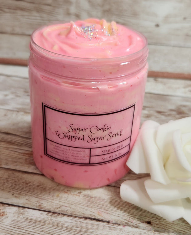 Sugar Cookie Foaming Smoothie Scrub. Exfoliating Shea Butter Sugar Scrub. Handmade Whipped Soap & Body Scrub in One. Foaming Soap Scrub - Glamorous Beauty & Boutique