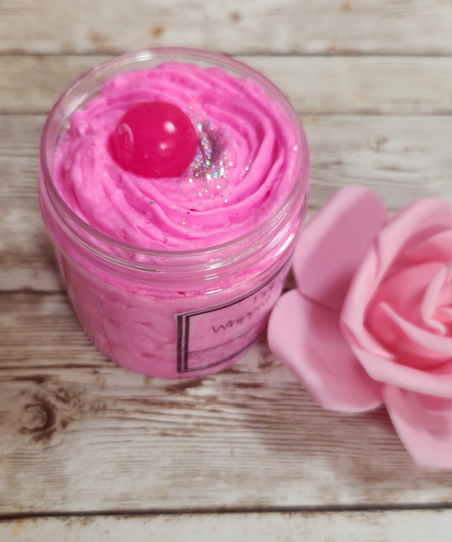 Pink Sugar Whipped Foaming Sugar Scrub. Exfoliating Body Wash & Scrub. All Natural Shea Butter Whipped Soap and Shaving Cream - Glamorous Beauty & Boutique