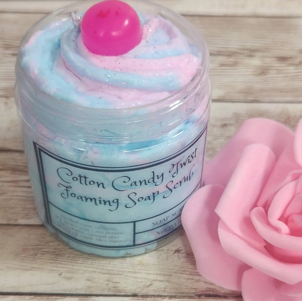 Cotton Candy Twist Bath & Body Gift Box. Shea Butter Whipped Sugar Scrub and Hydrating Body Spray. Whipped Soap Scrub and Body Mist - Glamorous Beauty & Boutique