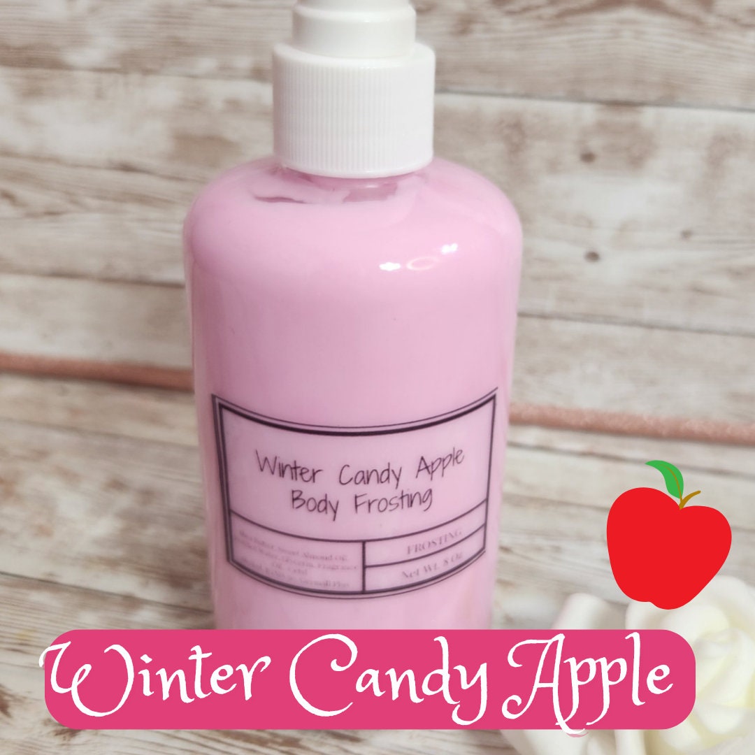 Winter Candy Apple Whipped Shea Butter Moisturizer. Handmade Shea Butter Body Frosting. All Natural Hand and Body Lotion 8 oz - Glamorous Beauty & Boutique