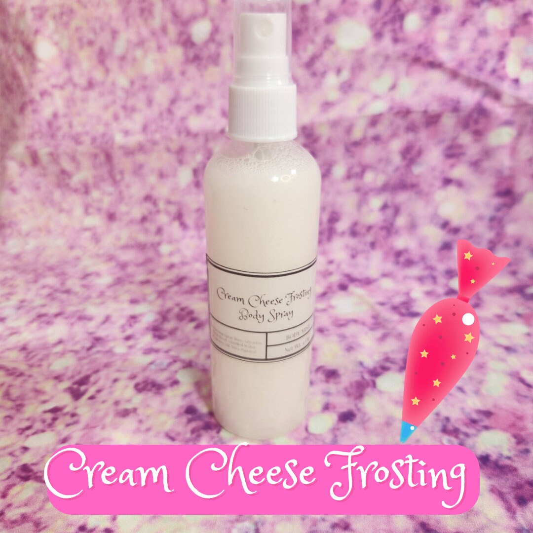 Cream Cheese Frosting Moisturizing Body & Hair Spray. 4 oz Handmade Alcohol Free Hair and Body Mist - Glamorous Beauty & Boutique