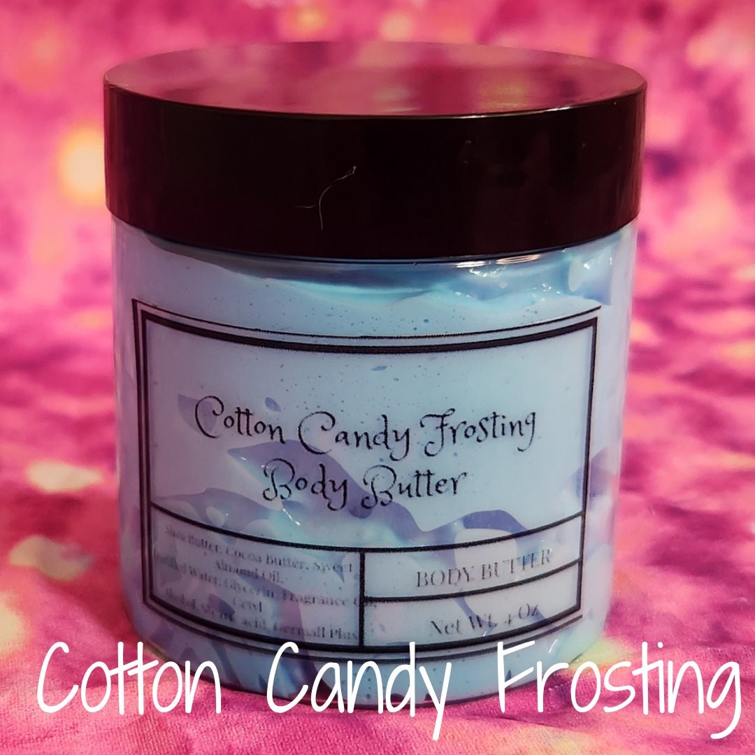 Cotton Candy Frosting Whipped Body Butter. Handmade Shea & Cocoa Butter Body Frosting. All Natural Non Greasy Emulsified Body Butter - Glamorous Beauty & Boutique